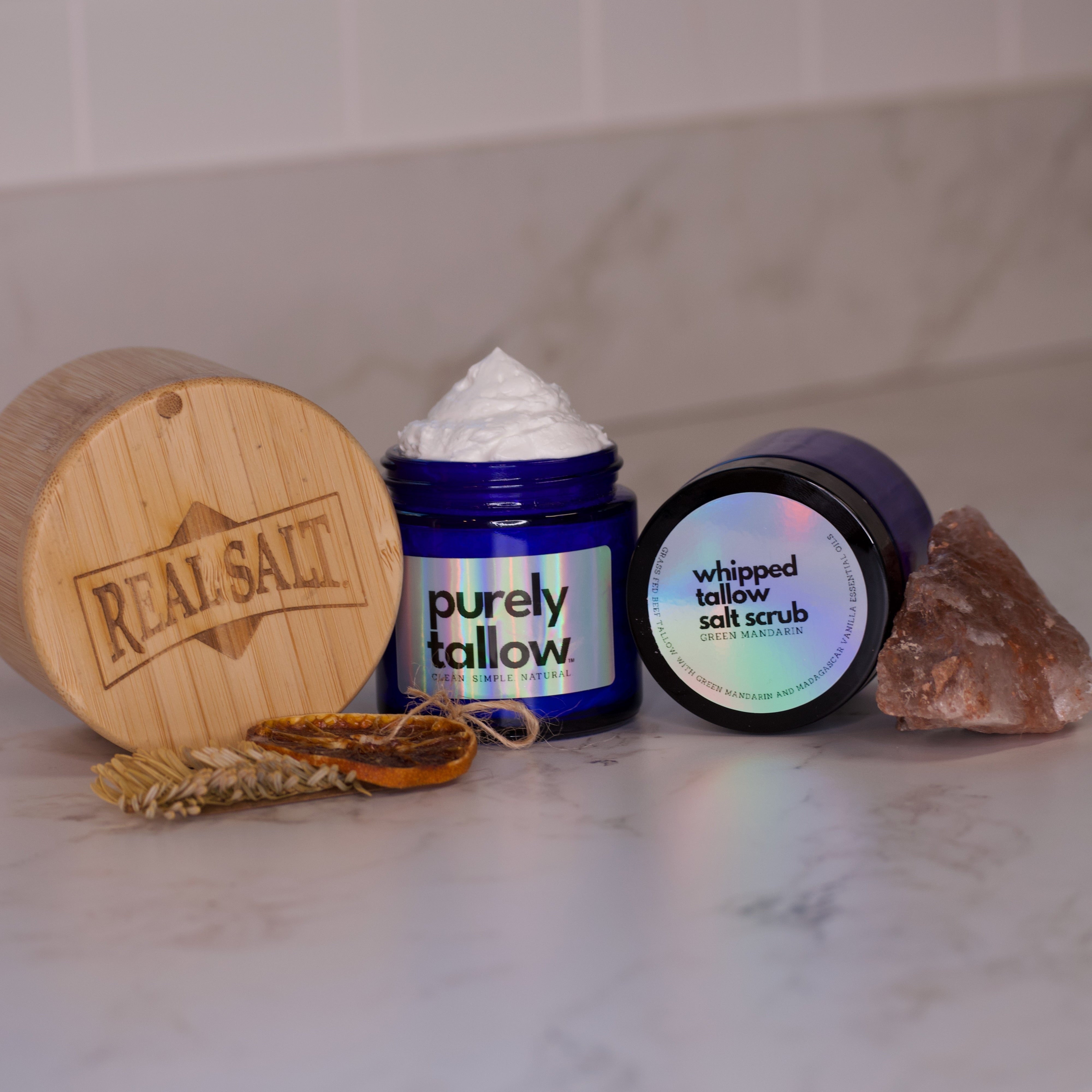 Whipped Tallow Salt Scrub