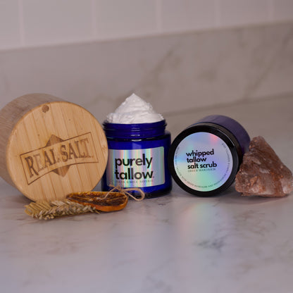 Whipped Tallow Salt Scrub