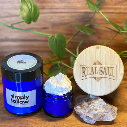 Whipped Tallow Salt Scrub, Featuring Redmond Real Salt