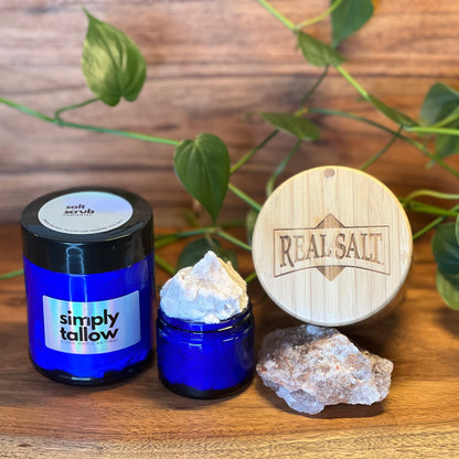 Whipped Tallow Salt Scrub, Featuring Redmond Real Salt