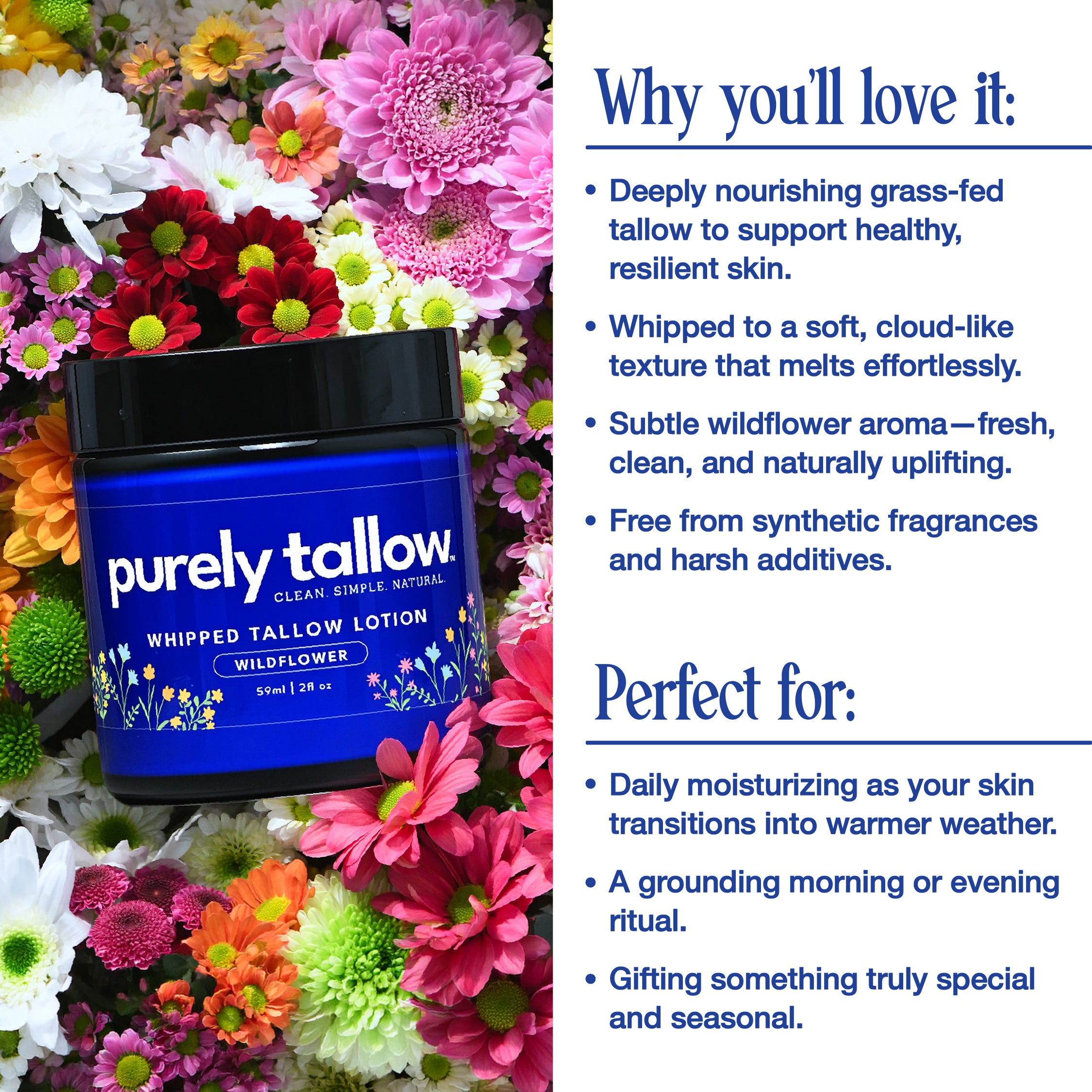 Limited Special Edition: Wildflower Whipped Tallow Lotion